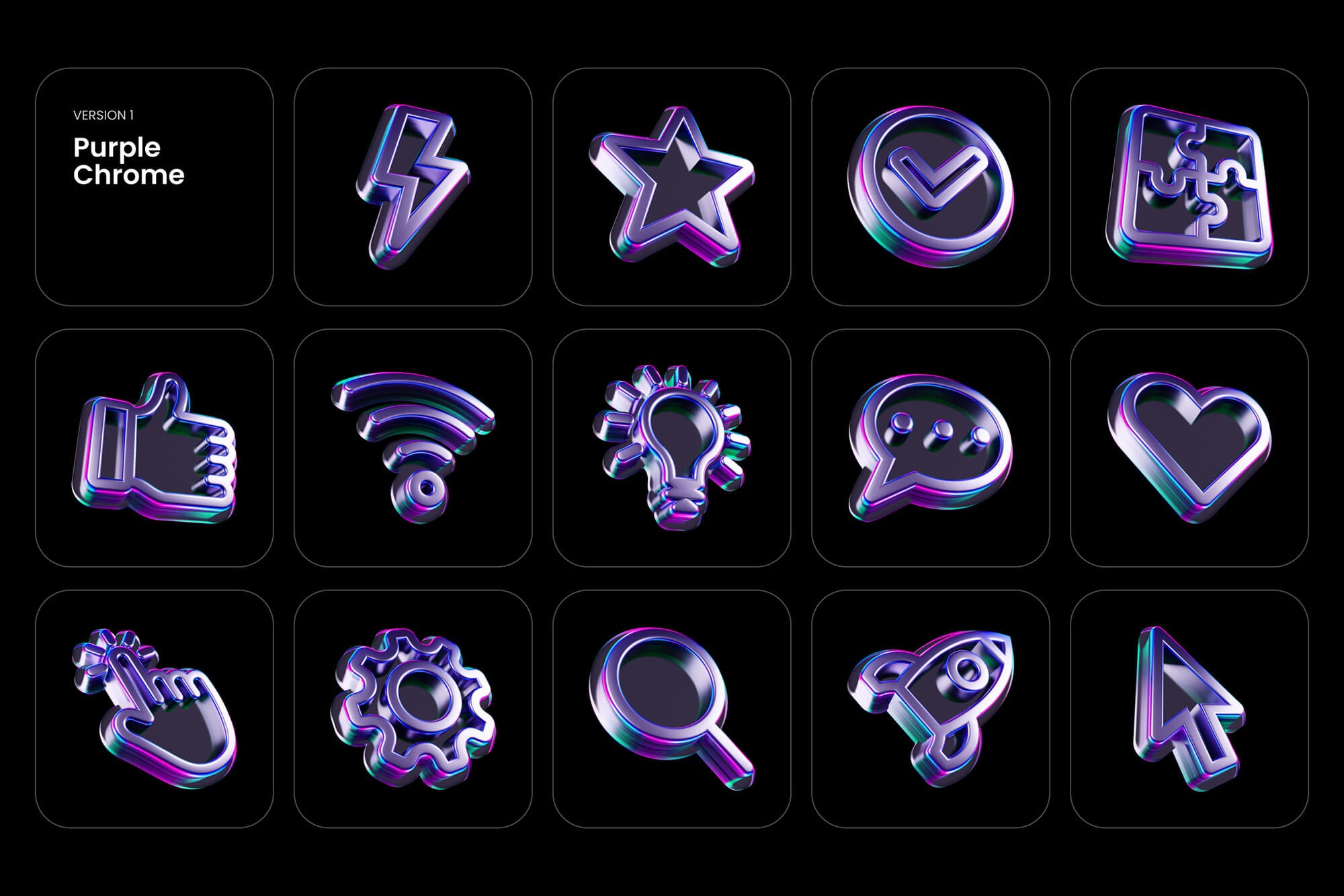 3D Glossy Icons