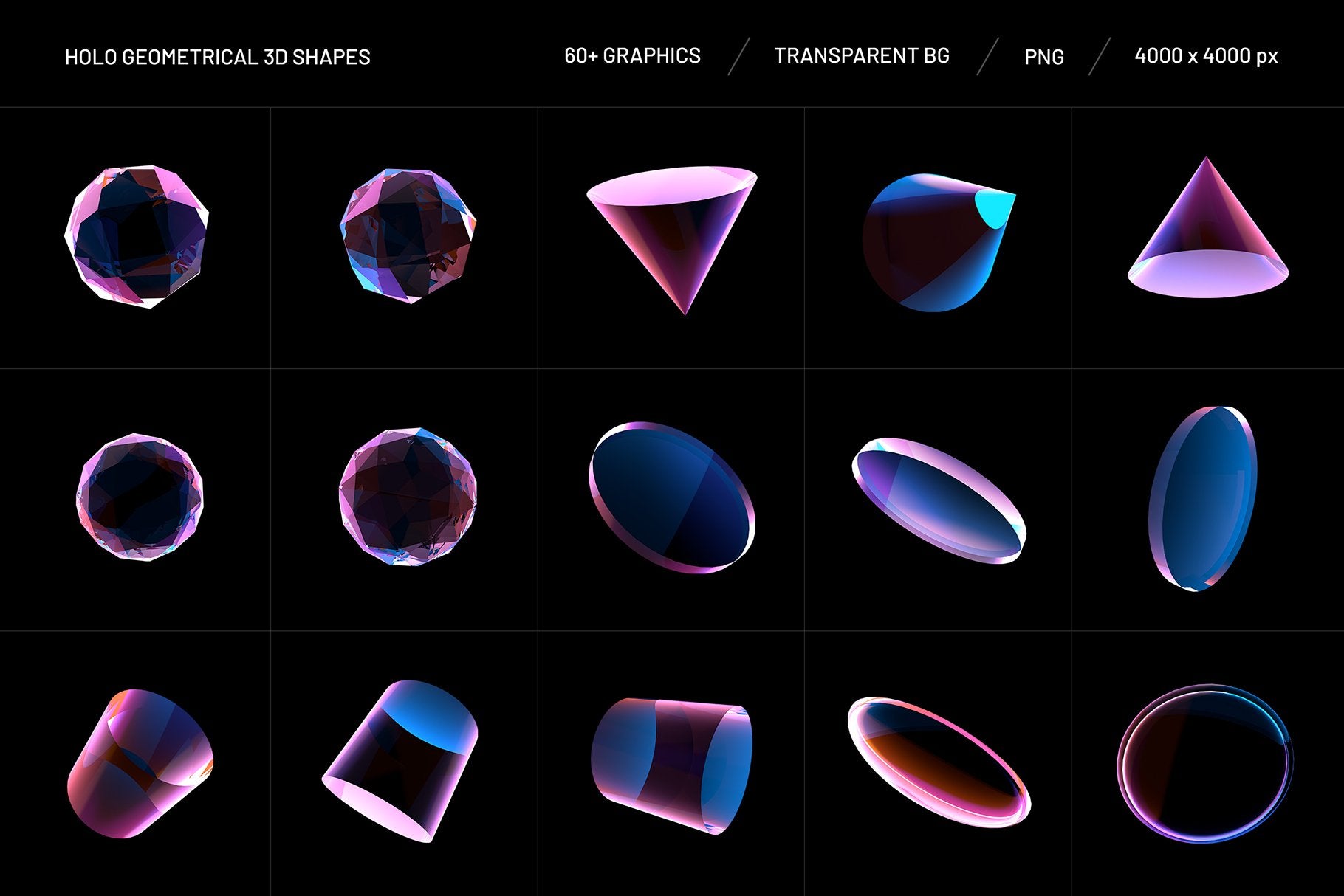 Geometrical 3D Shapes Collection